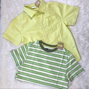 Crazy 8 | New Boys Button Shirt and T Shirt Bundle